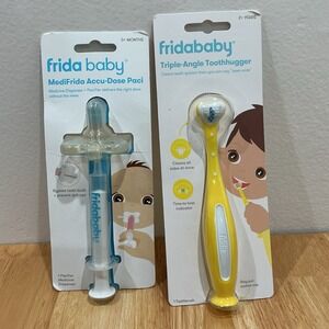 MediFrida‎ the Accu-Dose Pacifier & Triple Angle Toothhugger by FridaBaby BUNDLE